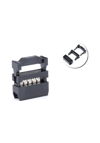2x5 Pin Idc Konnektör 10 Pin Kablo Soketi 2.54mm 180 Derece Dişi Header Devre Pcb Bağlantı Parçası