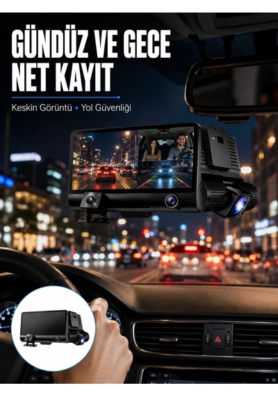 Çift Lens Araç Güvenlik Kamerası G Sensörlü Full Hd Yeni Nesil