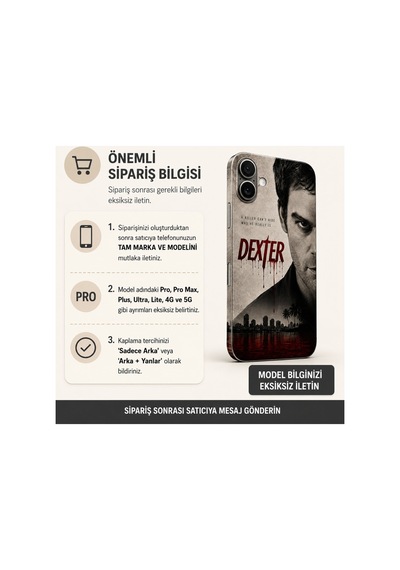 Dexter 2 Tüm Telefonlara Uyumlu Kaplama Sipariş Sonrası Marka Ve Modelinizi İletiniz