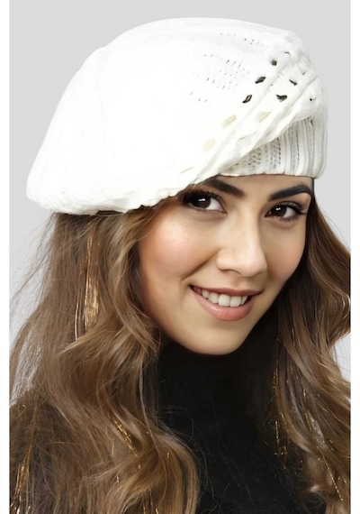 Tezzgelsin Kadın Tek Kat Örgü Ressam Bere Krem