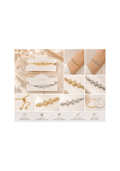 2'li Set Zirkon Taşlı Asansörlü Bileklik Her Kol Bileğine Uyum Sağlar Altın-gümüş - 911376510 Altın-gümüş 2'li Set Zirkon Taşlı Asansörlü Bileklik Her Kol Bileğine Uyum Sağlar Altın-gümüş - 911376510 Altın-gümüş