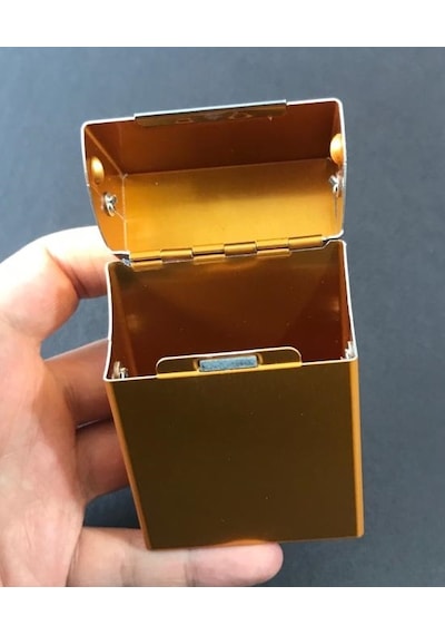 Metal Sigaralık Mıknatıslı Kutu Sigara Paketlik
