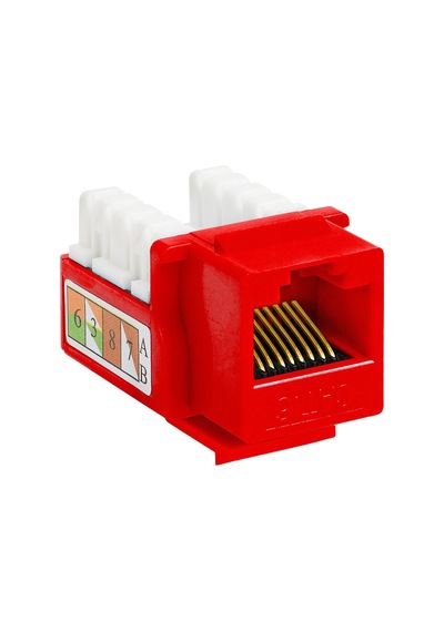Hcs J6e-00874-red Cat6 Utp Keystone Jack Kırmızı 5'li Paket