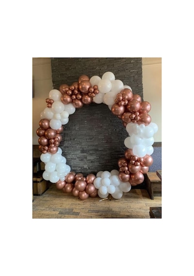 Krom Rose Gold Ve Beyaz Balon Zinciri 100 Adet Mix