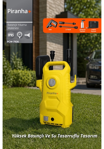 Piranha PCW-7926 Basınçlı Yıkama Makinesi 90 Bar 1200 W