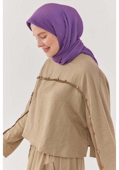 Mirsoy Scarf Piliseli Eşarp - Mor Mor