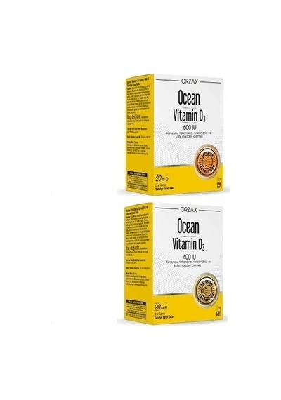 Ocean Vitamin D3 400 Iu 20 Ml Sprey+ Ocean Vitamin D3 600 Iu 20 Ml Sprey