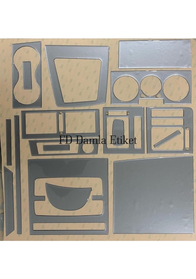 Fiat Albea Palio Torpido, Konsol, Trim, Göğüs Maun Kaplama Gümüş Gri Renk