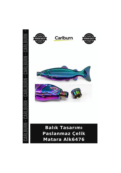 Özel Üretim Balık Tasarımı Paslanmaz Çelik Matara Alk6476 Çok Renkli