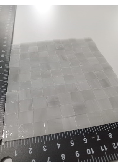 Gri Kare Vitray Cam Mozaik Taşı - Sanatsal Mozaik İçin Yaklaşık 10 X 10 Mm