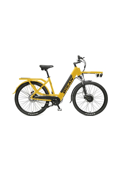 Bisan Felicity Elektrikli Bisiklet 50 Cm Disk Fren 27,5 Jant 7 Vites Cat Sarı Siyah Sarı