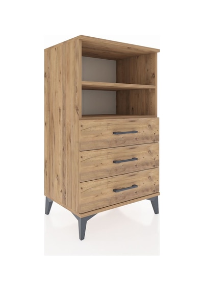 Hyperion Komodin 2 Raflı 3 Çekmeceli 60x44x106 Çam-çam Çam