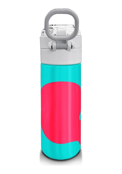 Coral High Kids Neon Mercan Turuncu Desenli Pipetli Ve Direkt İçim Çelik Termos 500 Ml 31885 Neon Mercan