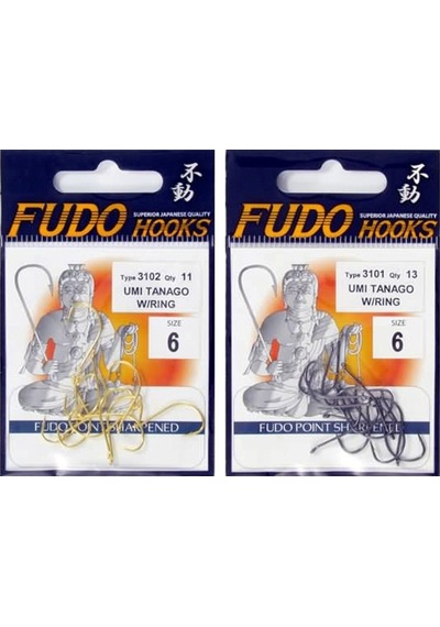 Fudo Hooks 3102 Umı Tanago W/Rıng - Altın Olta Iğne Kanca
