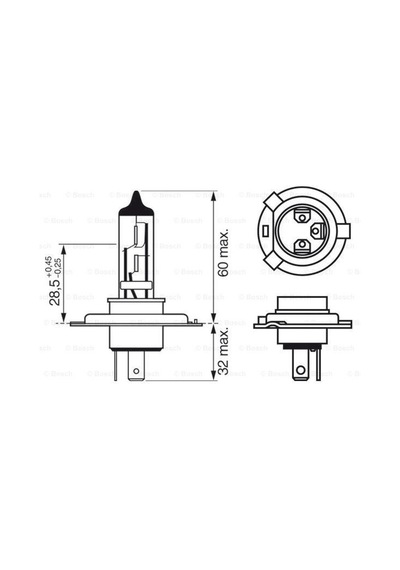 BOSCH 1987301109 AMPUL P43T GIGALIGHT PLUS 120 12V H4