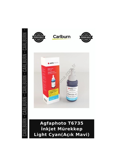 Özel Seri Agfaphoto T6735 İnkjet Mürekkep Light Cyan Açık Mavi Çalışma Doküman Kartuş