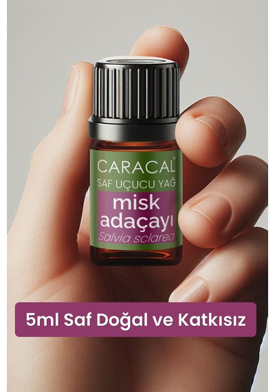 Caracal Saf Misk Adaçayı Yağı Doğal %100 Saf Uçucu Katkısız Yağ 5ml 5 ML
