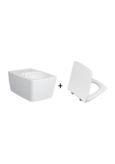 VitrA Metropole 7672B003-6247 Asma Klozet ve Klozet Kapağı Seti,