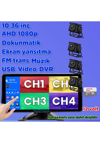 Dvr Telefon Ekran Yansıtma Dokunmatik Ekran 4 Ad Ahd 180'' Kamera