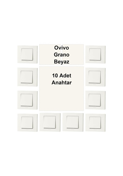 Ovivo Grano Beyaz 10 Adet Anahtar