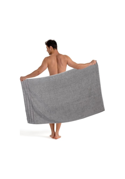 Bej Banyo Havlusu Tekli Dora 90x150 Cm Yüksek Emici Gri