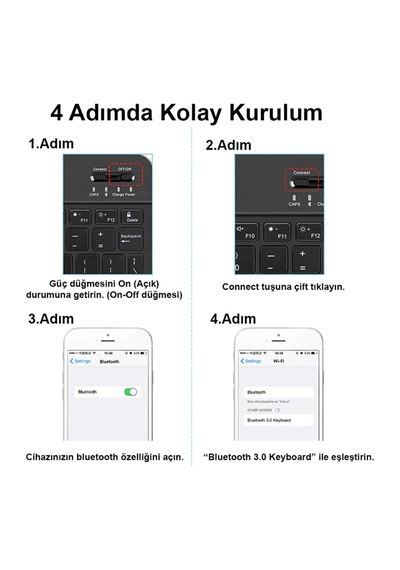 Microcase Honor Pad X8b 11 İnch İle Uyumlu Türkçe Bluetooth Klavye+mouse+tablet Standı Beyaz Al5166