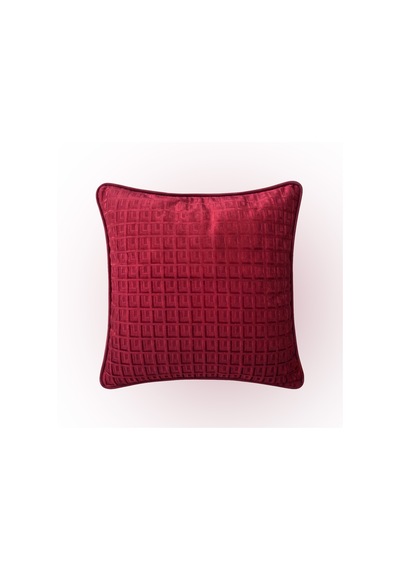 "frame" Kadife Dokulu Kırlent Kılıfları - 45x45 Bordo