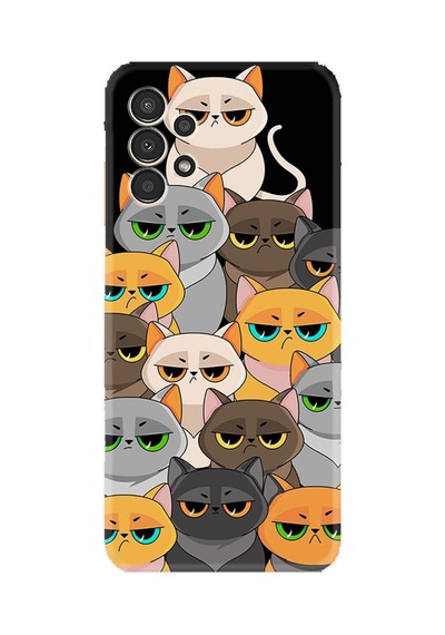 Samsung Samsung Galaxy Uyumlu A54 Kılıf Resimli Desenli Silikon Platinium Series Kediler 1885