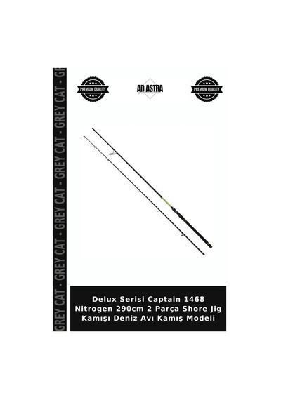 Delux Serisi Captain 1468 Nitrogen 290cm 2 Parça Shore Jig Kamışı Deniz Avı Kamış Modeli Standart