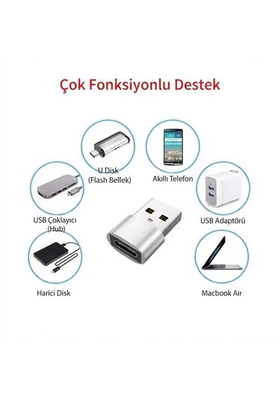 Çeşitli Renk Usb To Type-c 3.0 Veri Aktarımı Otg Çevirici Usb'den Type-c'ye Dönüştürücü Adaptör Yüksek Hızlı Çok Renkli