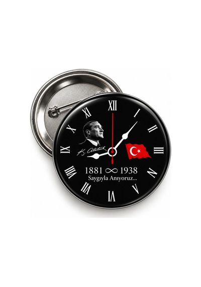 Minikutunuz 20 Li 10 Kasım Atatürk Rozet Seti 44 Mm İğneli Yaka Rozeti Saygıyla Anıyoruz Diğer