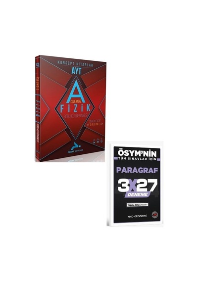 2027 Paraf 2027 Ayt İşlemsiz Fizik Konsept Soru Kütüphanesi+ Evp Akademi Paragraf