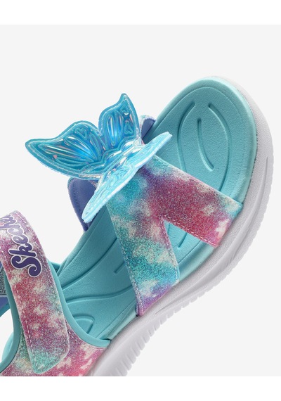 Skechers Jumpsters Sandal - Butterfly Brıtes Büyük Kız Çocuk Mavi Işıklı Sandalet 303109l Aqmt Mavi