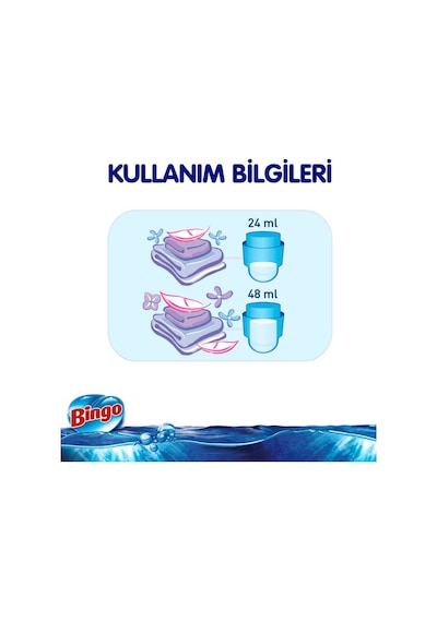 Bingo Soft Konsantre Çamaşır Yumuşatıcısı Manolya Bahçesi 4 x 1440 ML
