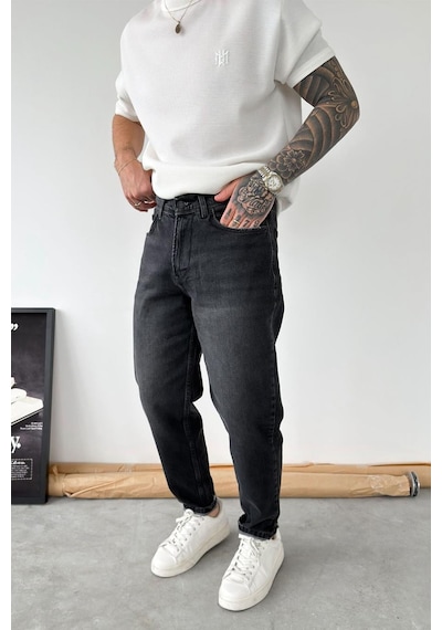 Füme Soft Degrade Boyfriend Pantolon Füme