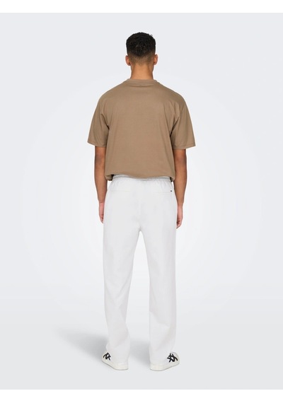 ONLY & SONS Onssınus Loose 0007 Cot Lın Pant Noos Erkek Beyaz Pantolon - 22028267