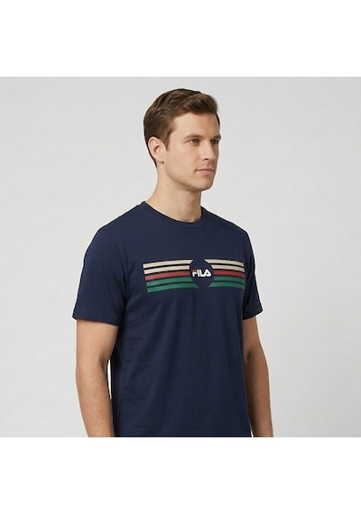 Lacivert Fila Erkek Günlük T-shirt Padule Fam1221.50004
