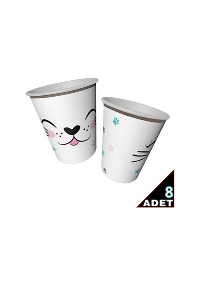Miss Cat Karton Bardak - 8 Adet