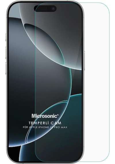 Microsonic Apple Uyumlu iPhone 16 Pro Tempered Glass Cam Ekran Koruyucu