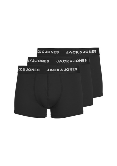 Jack & Jones Erkek Mikrofiber 3'lü Boxer Paketi - Base - 12204876 Black