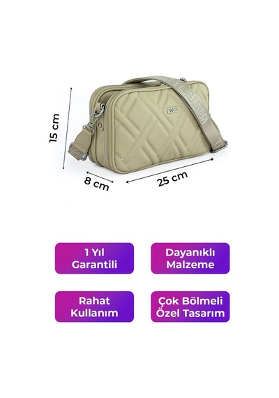 Kriste Bell Kadın Çapraz Askılı Çanta Bej 7146 Bej