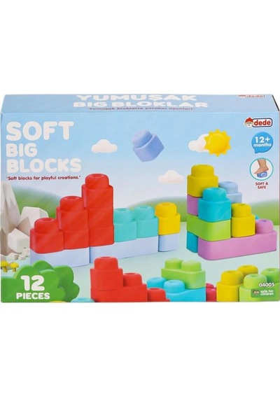 Mey İthalat 04005 Yumuşak Big Bloklar 12 Parça