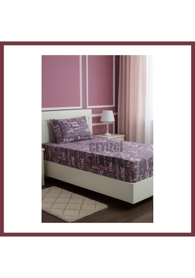 Storeşahin Lastikli Çarşaf Ve 1 Yastık Kılıfı - Love Model Shn0720 Çok Renkli