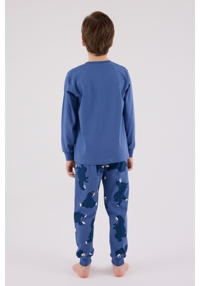 Rolypoly Erkek Çocuk Mavi Pijama Takımı 5274-48629 Mavi