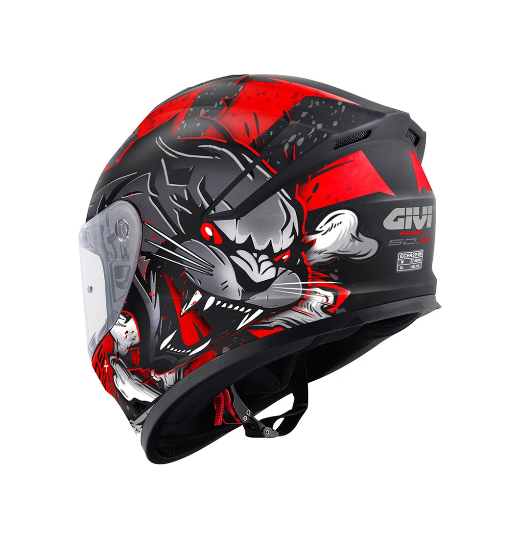 Gıvı 50.x Wıld Mat Siyah Kırmızı Kask