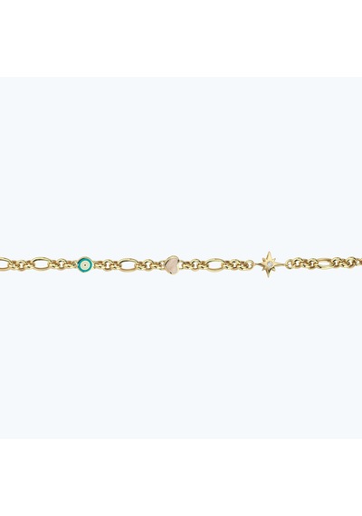 Altınbaş Altın Kutup Yıldızı Zincir Bileklik Abl0290-y-25940-p Çok Renkli