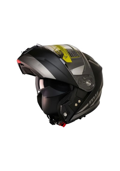 Mts 966 WX20 Grey Çene Açılır Kask Gri - Mat Siyah