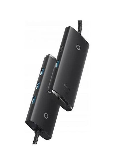 Baseus 0.25CM 5Gbps Veri Aktarım 4 Portlu USB to USB 3.0 Dönüştürücü Çevirici Hub Tak Çalıştır