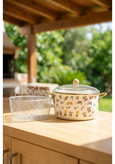 Petit Fleur Kızartma Tenceresi - 22 Cm Çok Renkli
