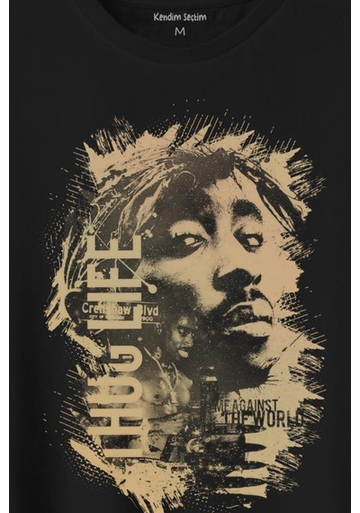 2pac Hip Hip Rap Amerika West Coast Baskılı Tişört Unisex T-shirt 001